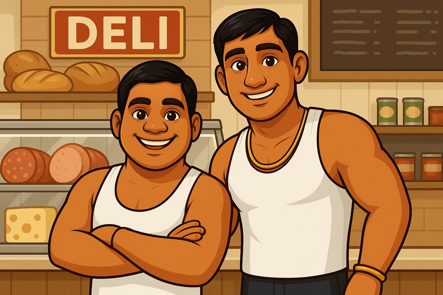 Cartoon Victor and Niraj — a brotherhood remembered